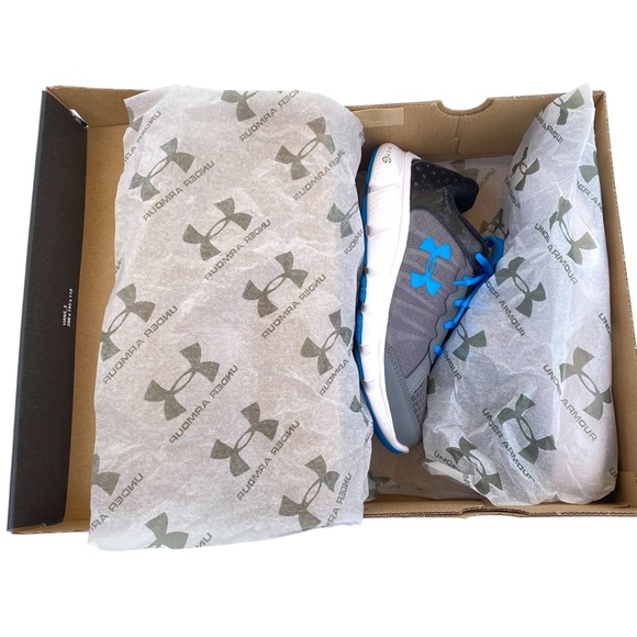 Under Armour Blue Gray Sneakers Athletic Running Shoes - Picture 6 of 6